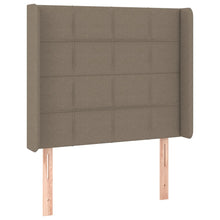 Hoofdbord Met Randen Stof 93 x 16 x 118/128 cm Taupe