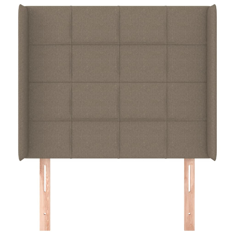 Hoofdbord Met Randen Stof 103 x 16 x 118/128 cm Taupe