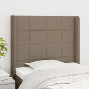 Hoofdbord stof taupe 103x16x118/128 cm