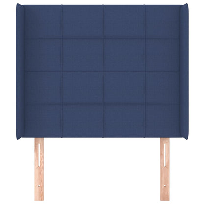 Hoofdbord Met Randen Stof 103 x 16 x 118/128 cm Blauw