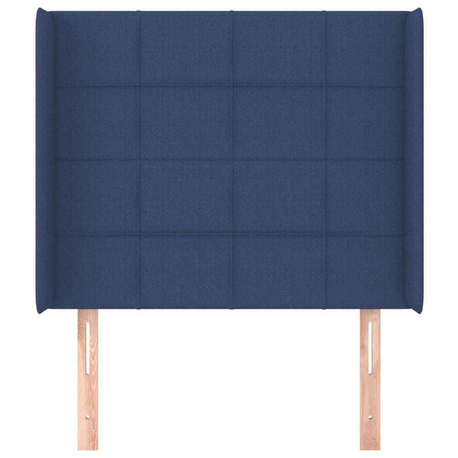 Hoofdbord Met Randen Stof 103 x 16 x 118/128 cm Blauw