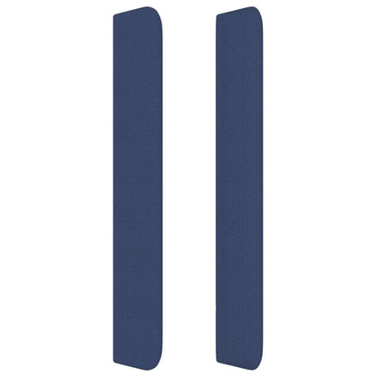 Hoofdbord Met Randen Stof 103 x 16 x 118/128 cm Blauw