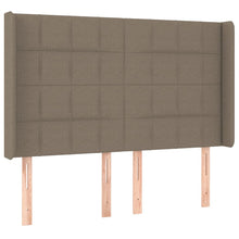 Hoofdbord Met Randen Stof 147 x 16 x 118/128 cm Taupe