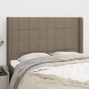 Hoofdbord 147x16x118/128 cm stof taupe