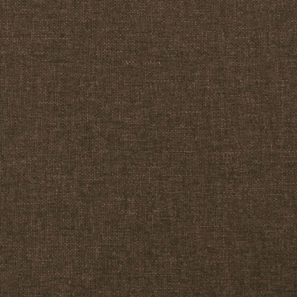 Hoofdbord Met Randen Stof 183 x 16 x 118/128 cm Donkerbruin