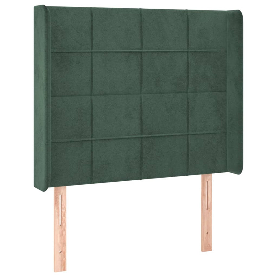 Hoofdbord Met Randen Fluweel 93 x 16 x 118/128 cm