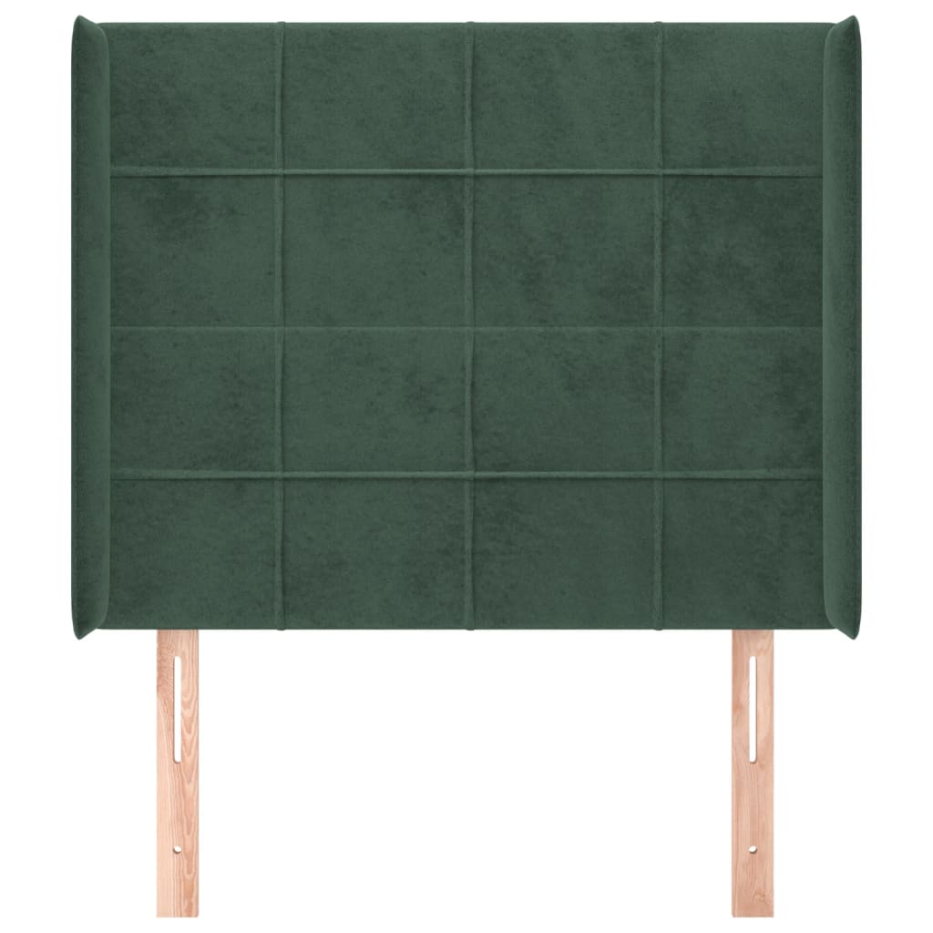 Hoofdbord Met Randen Fluweel 93 x 16 x 118/128 cm