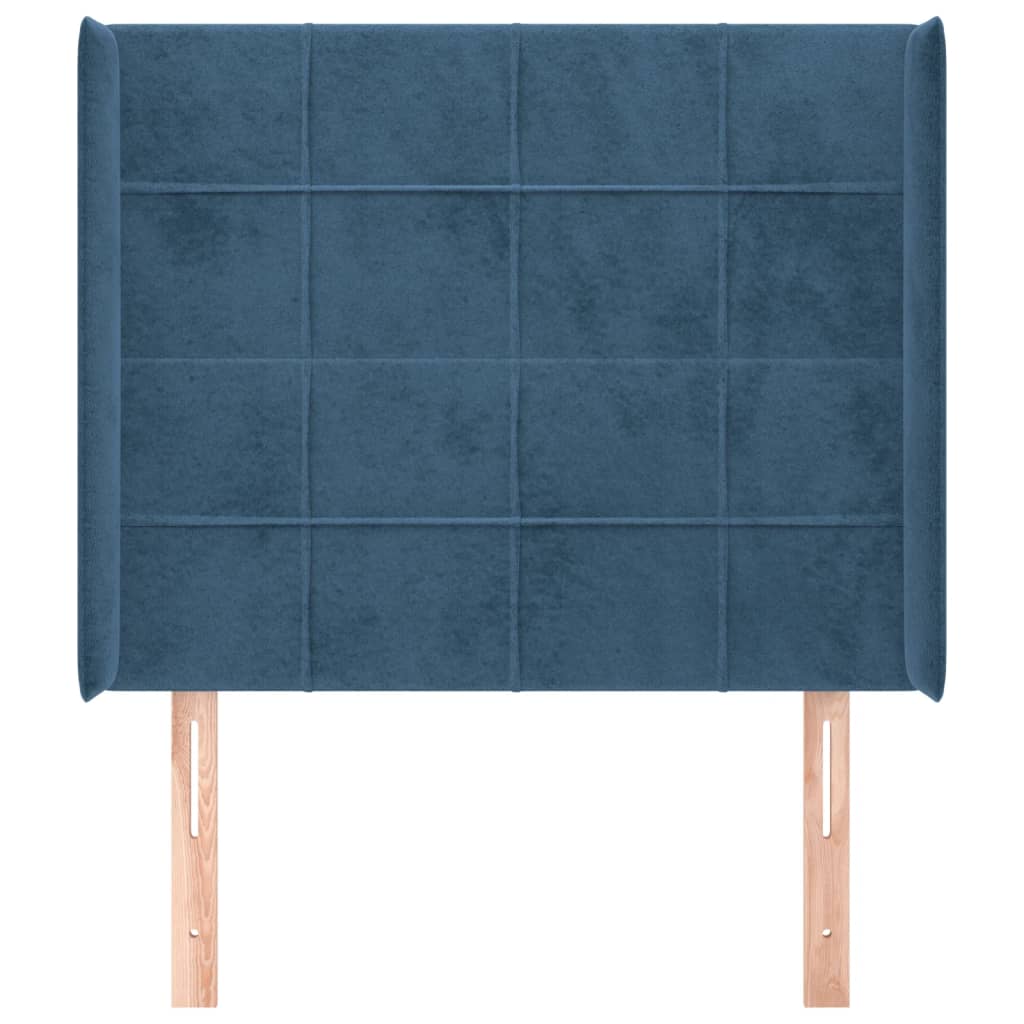 Hoofdbord Met Randen Fluweel 93 x 16 x 118/128 cm