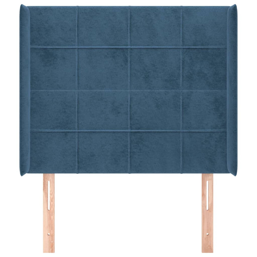 Hoofdbord Met Randen Fluweel 93 x 16 x 118/128 cm