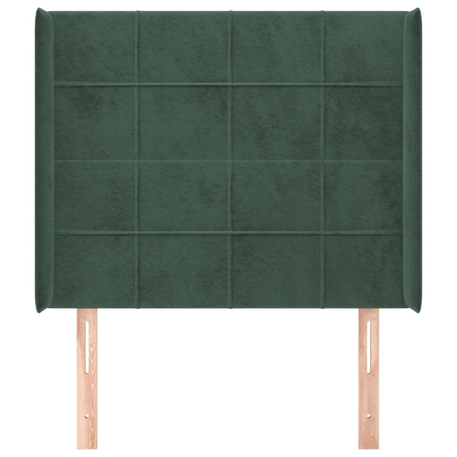Hoofdbord Met Randen Fluweel 103 x 16 x 118/128 cm