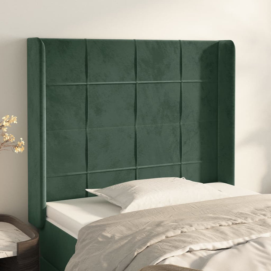 Hoofdbord Met Randen Fluweel 103 x 16 x 118/128 cm