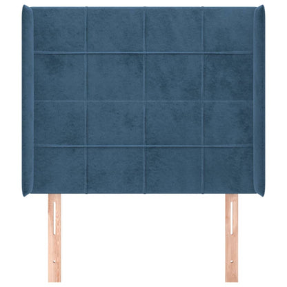 Hoofdbord Met Randen Fluweel 103 x 16 x 118/128 cm