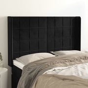Hoofdbord 147x16x118/128 cm fluweel zwart