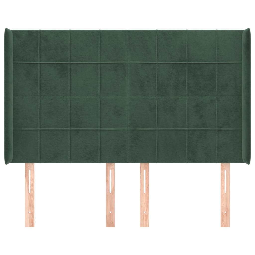 Hoofdbord Met Randen Fluweel 147 x 16 x 118/128 cm