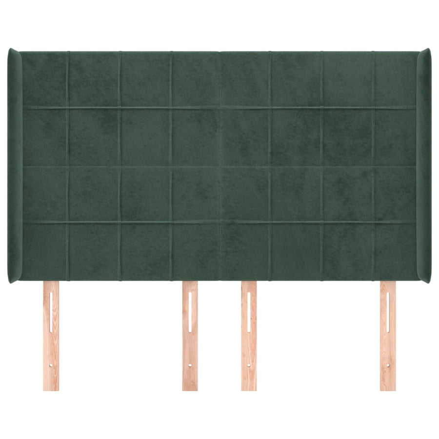 Hoofdbord Met Randen Fluweel 147 x 16 x 118/128 cm
