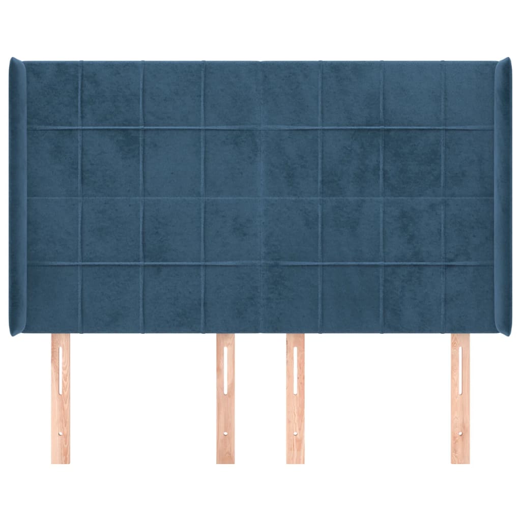 Hoofdbord Met Randen Fluweel 147 x 16 x 118/128 cm
