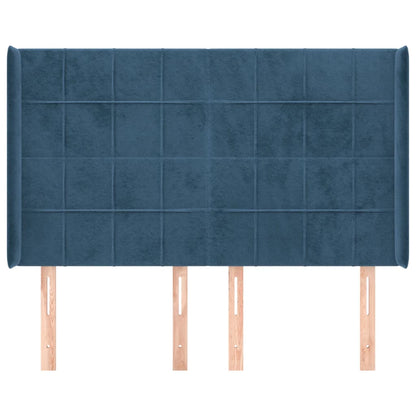 Hoofdbord Met Randen Fluweel 147 x 16 x 118/128 cm