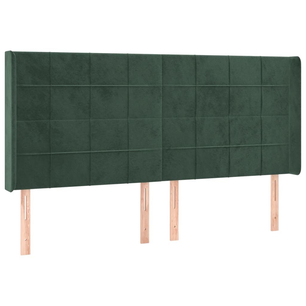 Hoofdbord Met Randen Fluweel 183 x 16 x 118/128 cm