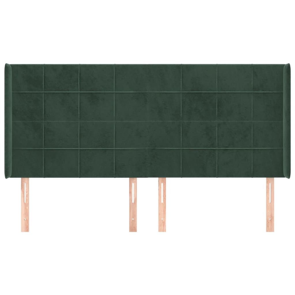 Hoofdbord Met Randen Fluweel 183 x 16 x 118/128 cm