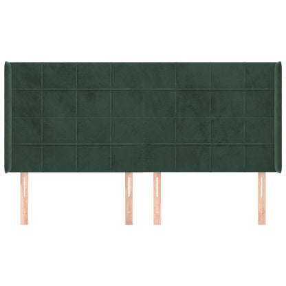 Hoofdbord Met Randen Fluweel 183 x 16 x 118/128 cm
