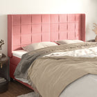Hoofdbord 183x16x118/128 cm fluweel roze