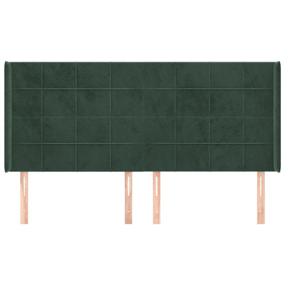 Hoofdbord Met Randen Fluweel 203 x 16 x 118/128 cm