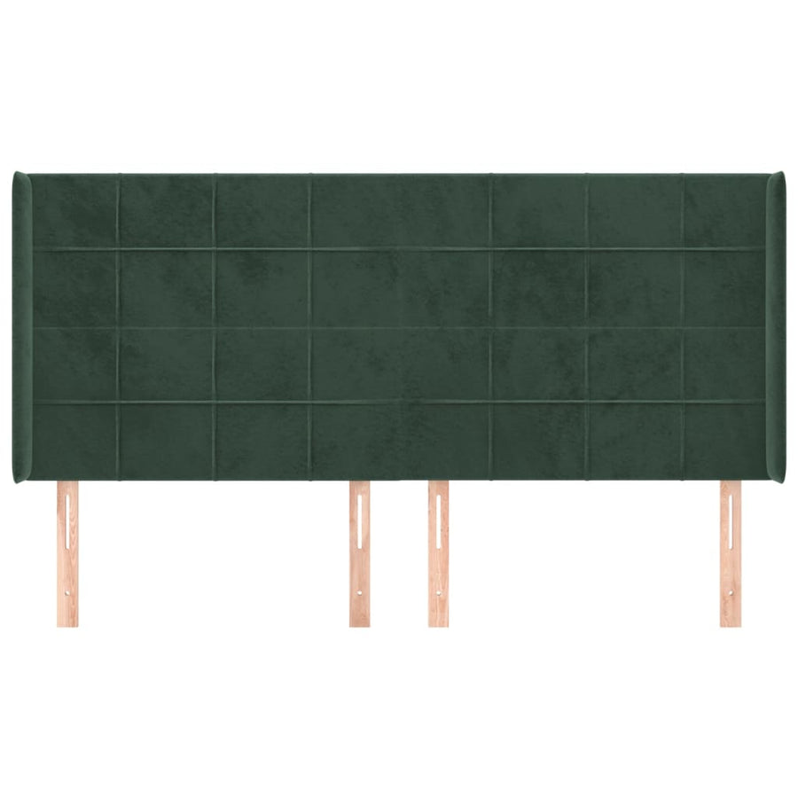 Hoofdbord Met Randen Fluweel 203 x 16 x 118/128 cm