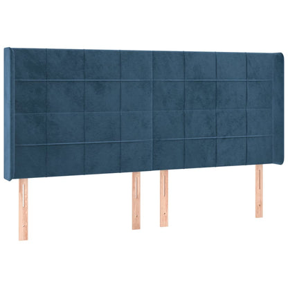 Hoofdbord Met Randen Fluweel 203 x 16 x 118/128 cm