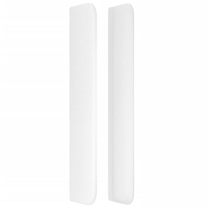 Hoofdbord Met Randen Kunstleer 83 x 16 x 118/128 cm Wit