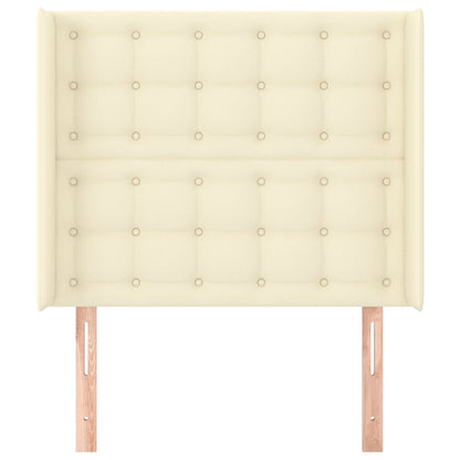 Hoofdbord Met Randen Kunstleer Kleurig 83 x 16 x 118/128 cm Crème