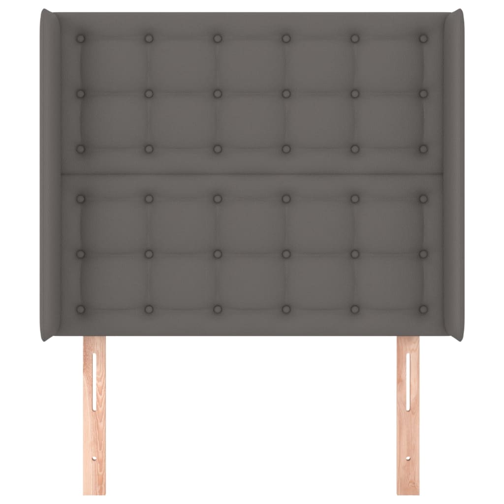 Hoofdbord Met Randen Kunstleer 83 x 16 x 118/128 cm Grijs