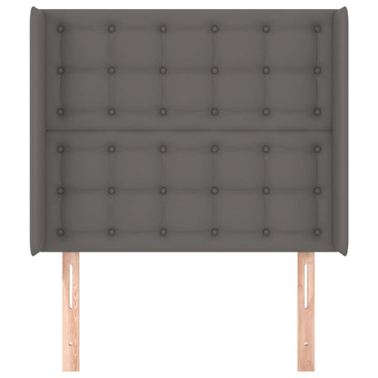 Hoofdbord Met Randen Kunstleer 83 x 16 x 118/128 cm Grijs