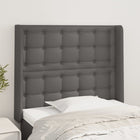 Hoofdbord 83x16x118/128 cm kunstleer grijs
