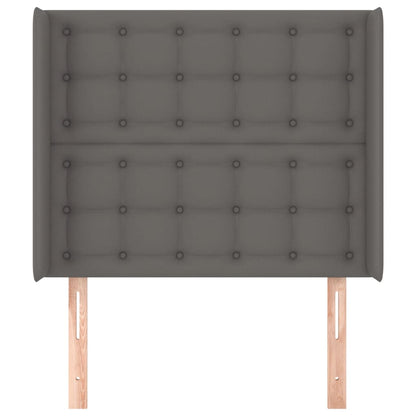 Hoofdbord Met Randen Kunstleer 93 x 16 x 118/128 cm Grijs