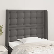 Hoofdbord 93x16x118/128 cm kunstleer grijs