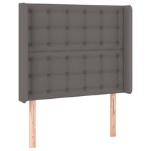 Hoofdbord Met Randen Kunstleer 103 x 16 x 118/128 cm Grijs