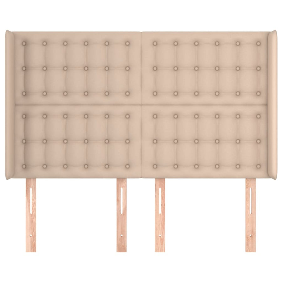Hoofdbord Met Randen 47X6X8/28Cm Kunstleer Kleur 147 x 16 x 118/128 cm Cappuccino