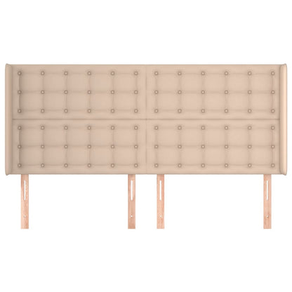 Hoofdbord Met Randen 83X6X8/28Cm Kunstleer Kleur 183 x 16 x 118/128 cm Cappuccino