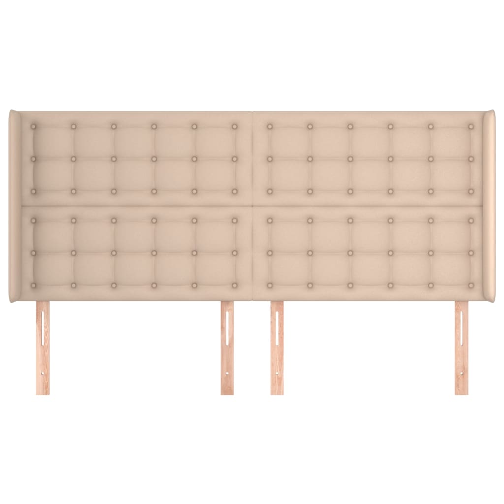 Hoofdbord Met Randen 203X6X8/28Cm Kunstleer Kleur 203 x 16 x 118/128 cm Cappuccino