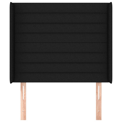 Hoofdbord Met Randen Stof 83 x 16 x 118/128 cm Zwart