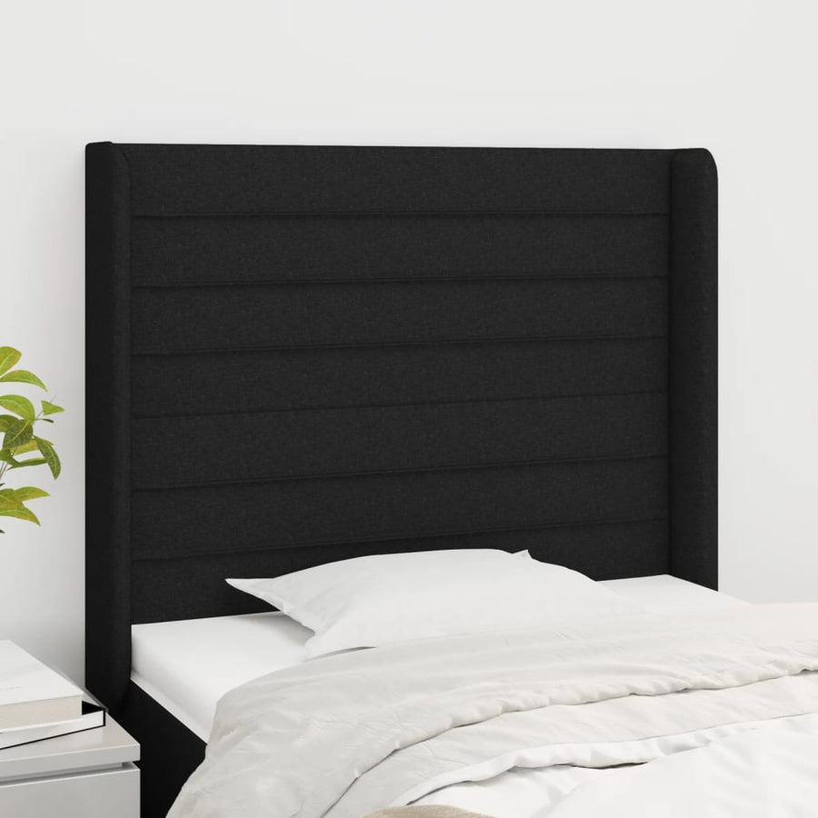 Hoofdbord Met Randen 83X16X78/88 Cm Stof Donkerbruin