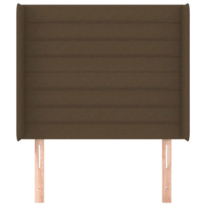 Hoofdbord Met Randen Stof 83 x 16 x 118/128 cm Donkerbruin