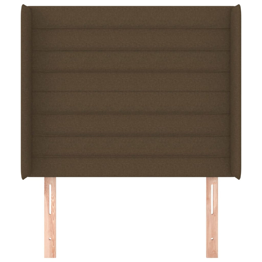 Hoofdbord Met Randen Stof 83 x 16 x 118/128 cm Donkerbruin
