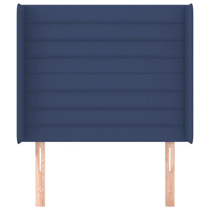 Hoofdbord Met Randen Stof 83 x 16 x 118/128 cm Blauw