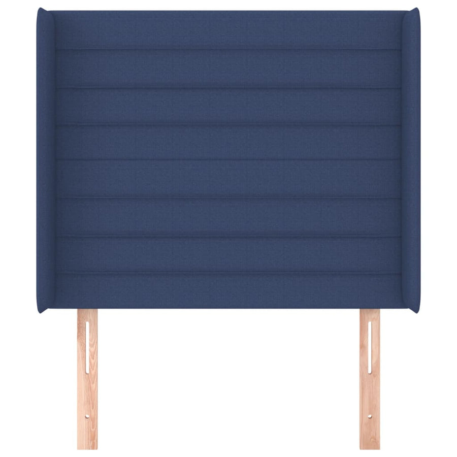 Hoofdbord Met Randen Stof 83 x 16 x 118/128 cm Blauw