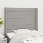 Hoofdbord stof 93x16x118/128 cm lichtgrijs