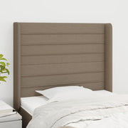 Hoofdbord stof taupe 103x16x118/128 cm