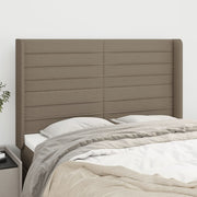 Hoofdbord stof taupe 147x16x118/128 cm
