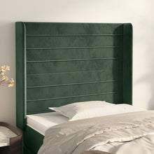 Hoofdbord Met Randen Fluweel Groen 83 x 16 x 118/128 cm