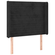 Hoofdbord Met Randen 93X16X118/128 Cm Fluweel Zwart